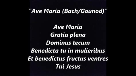 Ave Maria Gounod Lyric